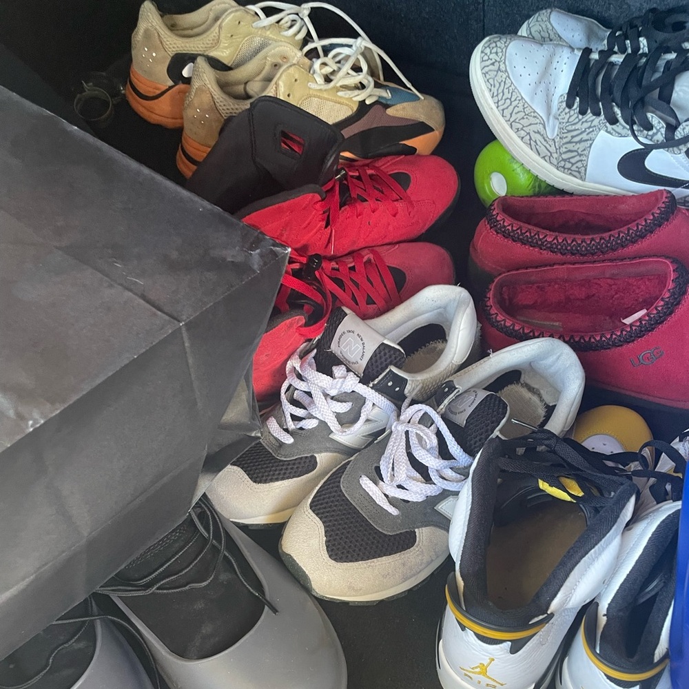 Rodney’s closet consists of all good nice fairly used sneakers